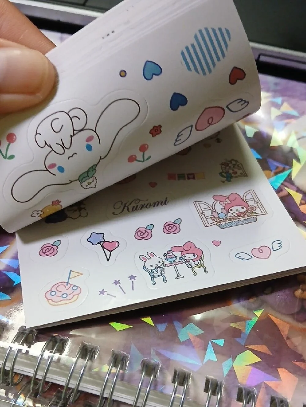Cute Purple Kuromi Sticker Book — 24 Pages